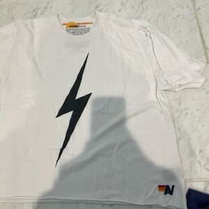 Aviator Nation White Tee with Black Graphic